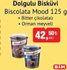 BİSCOLATA MOOD DOLGULU BİSKÜVİ 125 GR fiyat ve kampanya bilgisi